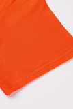 Red Fashion Casual Print Patchwork O Neck T-Shirts