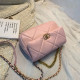 Pink Fashion Street Solid Chains Bags