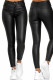 Black Casual Solid Split Joint High Waist Pencil Solid Color Bottoms