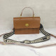 Dark Brown Fashion Street Solid Letter Bags