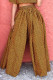 Mustard Yellow Fashion Print Patchwork O Neck Half Sleeve Two Pieces