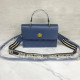 Lake Blue Fashion Street Solid Letter Bags
