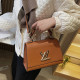 Dark Brown Fashion Street Solid Letter Bags
