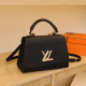 Black Fashion Street Solid Letter Bags