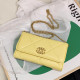 Yellow Fashion Street Solid Chains Bags
