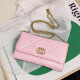 Pink Fashion Street Solid Chains Bags