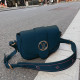 Deep Blue Fashion Street Solid Letter Bags