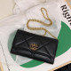 Black Fashion Street Solid Chains Bags