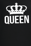 Red Fashion Street Print Letter O Neck T-Shirts