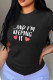 Black Casual Daily Print Patchwork O Neck T-Shirts