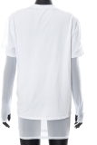 White Street Print Mesh O Neck Long Sleeve Two Pieces