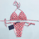 Red Black Fashion Sexy Print Frenulum Swimwears