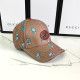 Brown Fashion Street Character Print Letter Hat