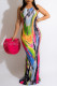 Colour Fashion Sexy Color Lump Strap Design Printing Halter Printed Dress Dresses