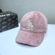 Pink Fashion Casual Solid Embroidered Hat