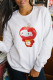 White Casual Cute Character Print Patchwork O Neck Tops