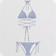 White Fashion Sexy Print Frenulum Swimwears