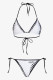 White Fashion Sexy Letter Frenulum Swimwears
