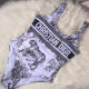 Black Fashion Sexy Character Letter Swimwears