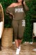 Dark Brown Fashion Casual Letter Print Basic Oblique Collar Long Sleeve Two Pieces