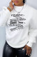 White Fashion Simplicity Print Patchwork O Neck Tops