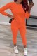 Black Fashion Casual Solid Basic O Neck Long Sleeve Two Pieces