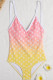 Pink Fashion Sexy Print Patchwork Swimwears