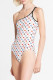 White Fashion Sexy Print Patchwork Swimwears
