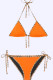 Orange Fashion Sexy Patchwork Frenulum Swimwears