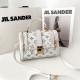 White Fashion Street Print Patchwork Bags