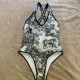 Black Fashion Sexy Print Patchwork Swimwears