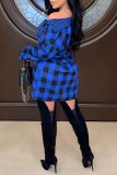 Red Casual Plaid Patchwork Cardigan Collar Tops