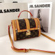 Brown Fashion Street Print Patchwork Bags