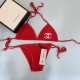 Red Fashion Sexy Letter Frenulum Swimwears