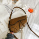 Brown Fashion Street Solid Letter Bags