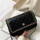 Black Fashion Casual Solid Chains Bags