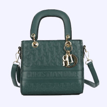 Green Fashion Street Solid Letter Bags
