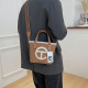 Khaki Fashion Street Patchwork Bags