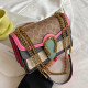 Pink Fashion Vintage Print Patchwork Bags