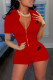 Purplish Red Fashion Casual Print Patchwork Short Sleeve Two Pieces
