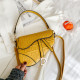 Yellow Fashion Street Solid Letter Bags