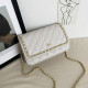White Fashion Casual Solid Chains Bags
