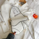 White Fashion Street Solid Letter Bags