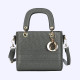 Grey Fashion Street Solid Letter Bags