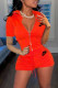 Red Fashion Casual Print Patchwork Short Sleeve Two Pieces