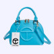 Blue Fashion Street Solid Patchwork Bags