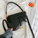 Black Fashion Street Solid Letter Bags