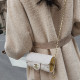 White Fashion Street Solid Chains Bags