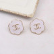 White Fashion Simplicity Solid Letter Earrings