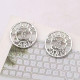 Silver Fashion Simplicity Letter Hot Drill Earrings